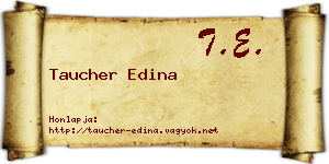 Taucher Edina névjegykártya
